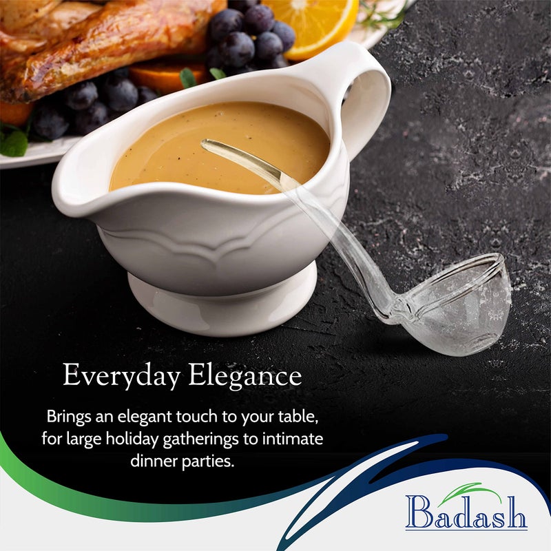 Badash 6" Small Glass Gravy Ladle, Artisan Heritage Quality Mouth-Blown Lead-Free Crystal, Elegant Small Spoon-Sized Serving Clear Utensil perfect For Sauce & Salad Dressing, Presentation Packaging - Image 4